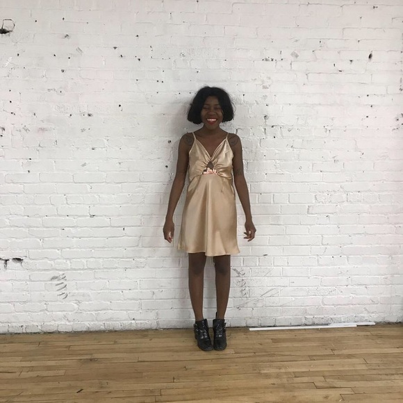 Silk Slip Dress with Italian Lace pink - Picture 4 of 4